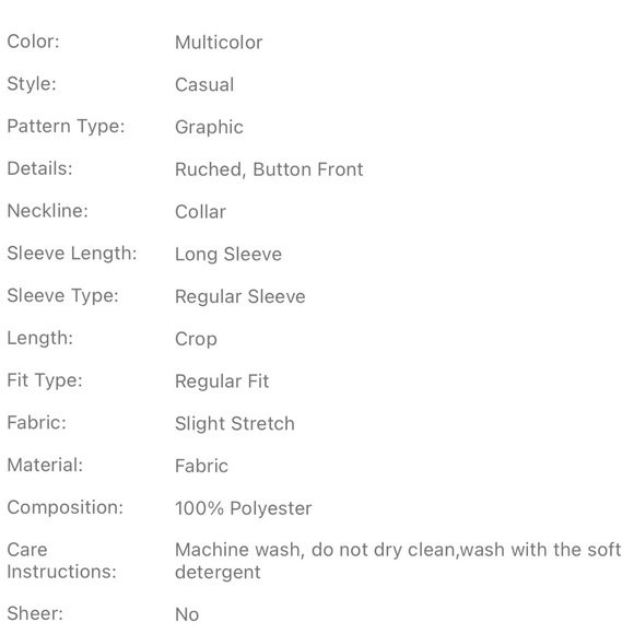 Ruched Button Up Collared Top Plus Size - Picture 5 of 5